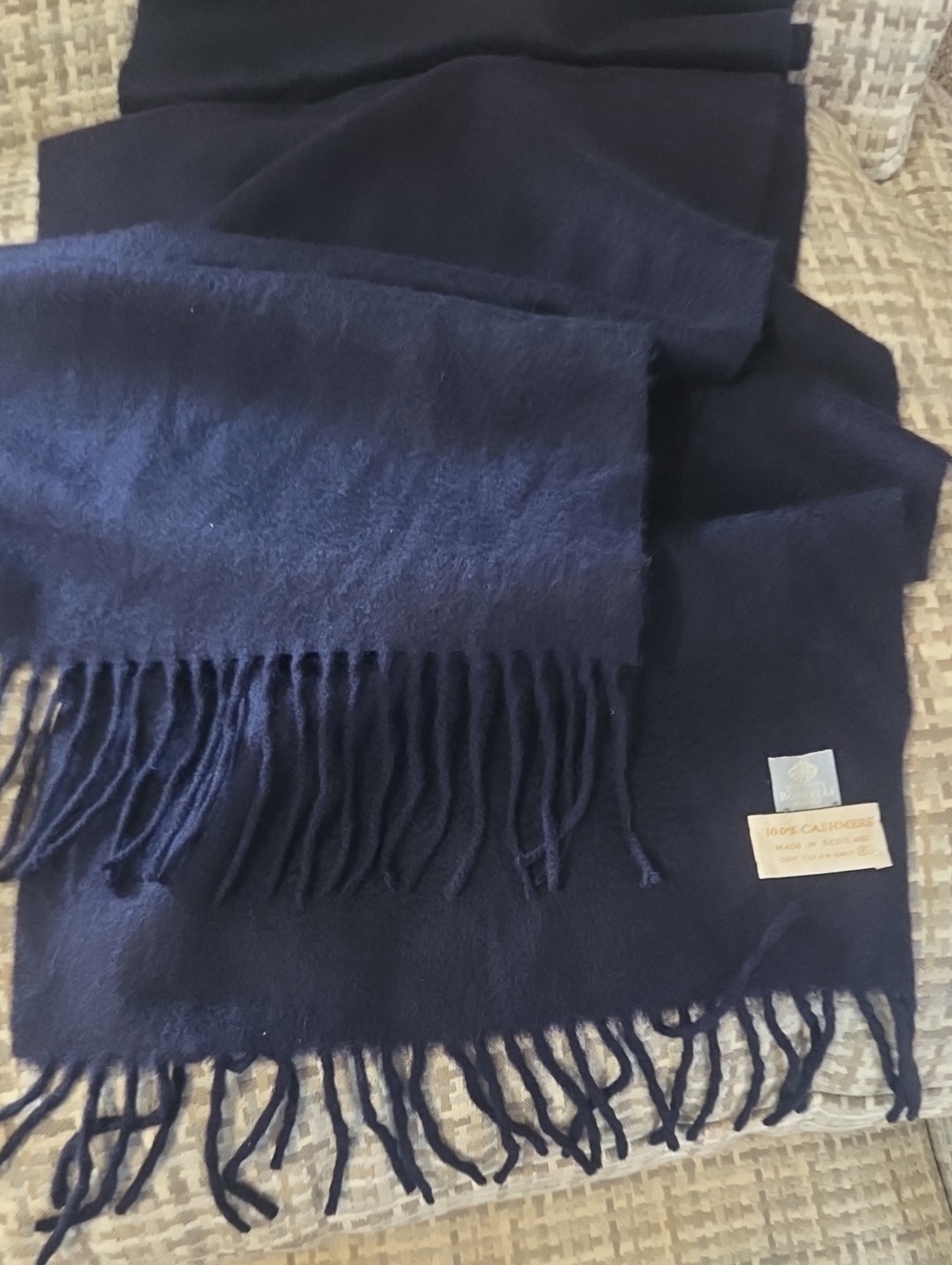 Borrelli 100% Cashmere Scarf in Blue Like New